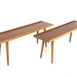 Set of 2 Scandinavian teak plant holders, Sweden, 1960