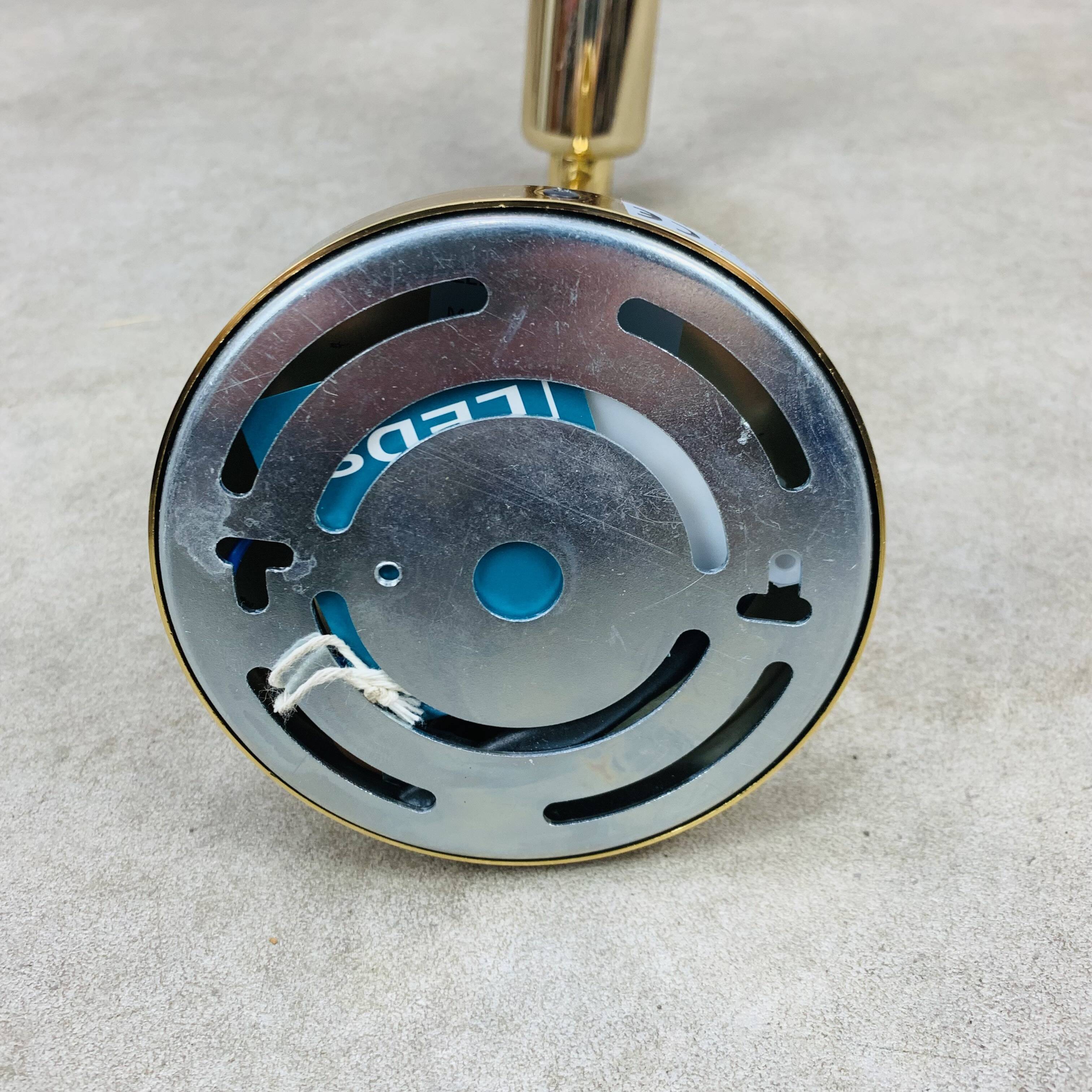 5 gold LED wall lights by LedsC4 in brass