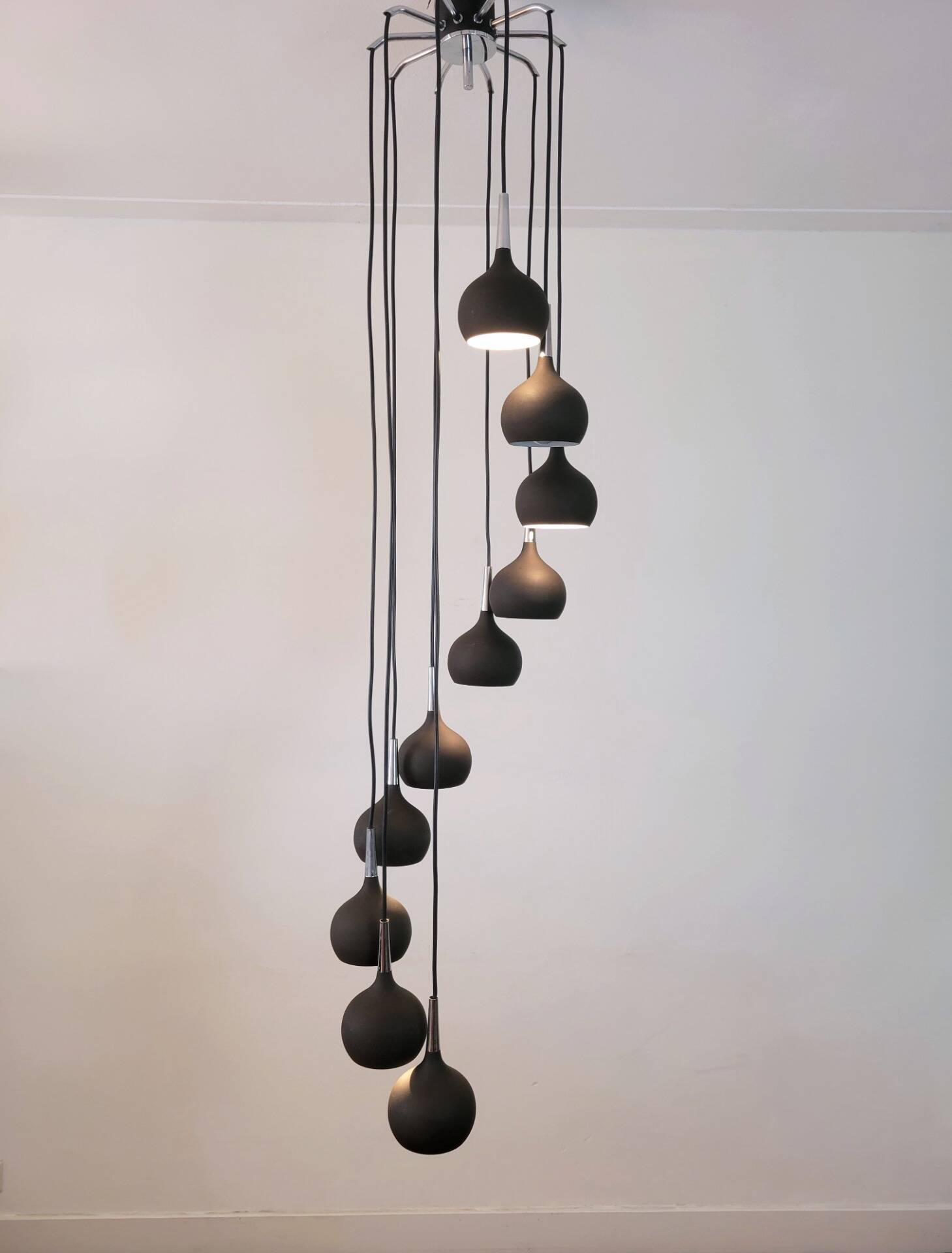 Large cascade pendant lamp by Hans Agne Jakobsson for AB Markaryd