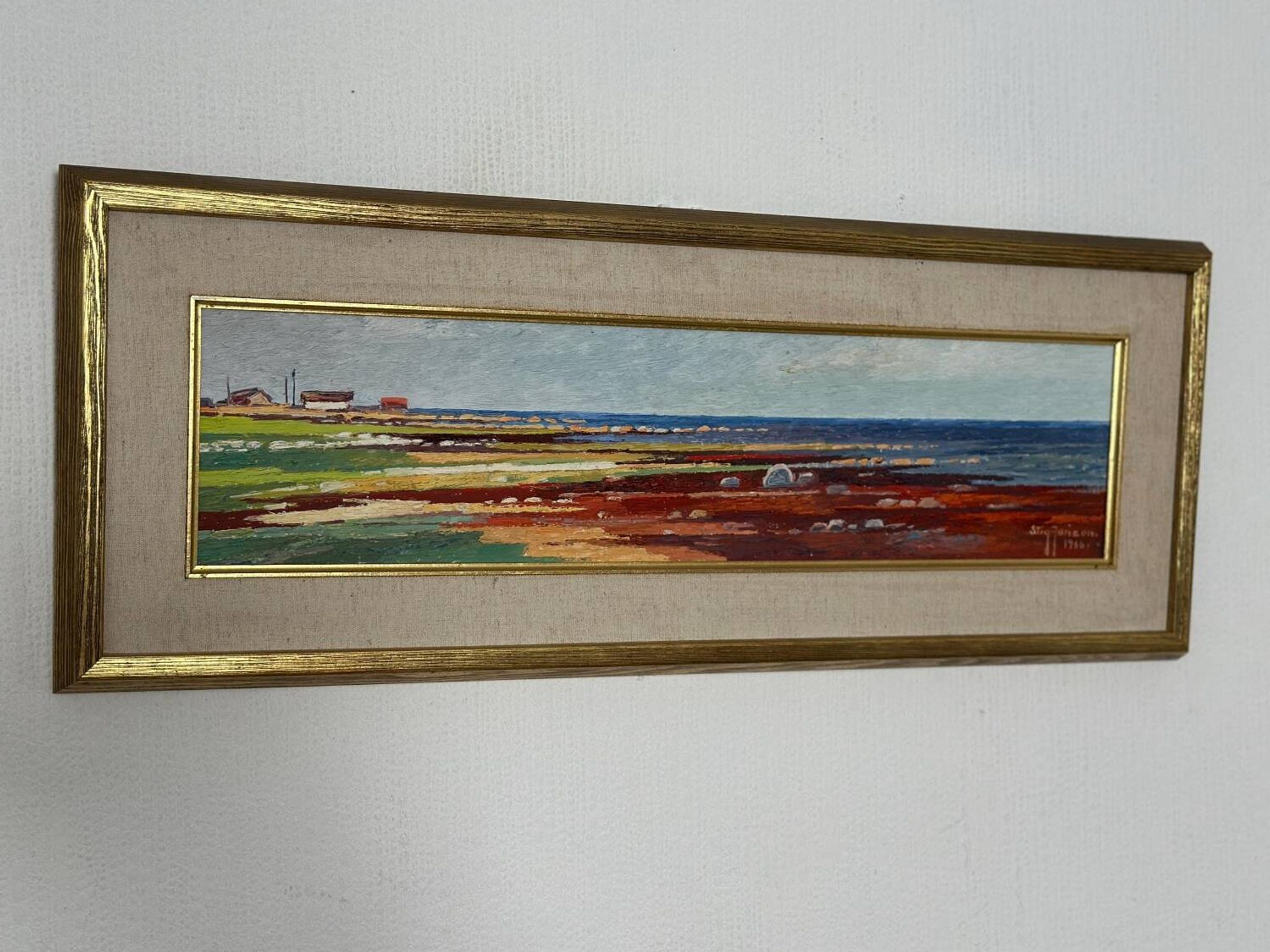 Swedish Oil on Panel – “Red Seaweed, Bredsätra Öland” by Stig Jonzon