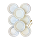 8 assiettes creuses porcelaine blanche doré cenpor limoges