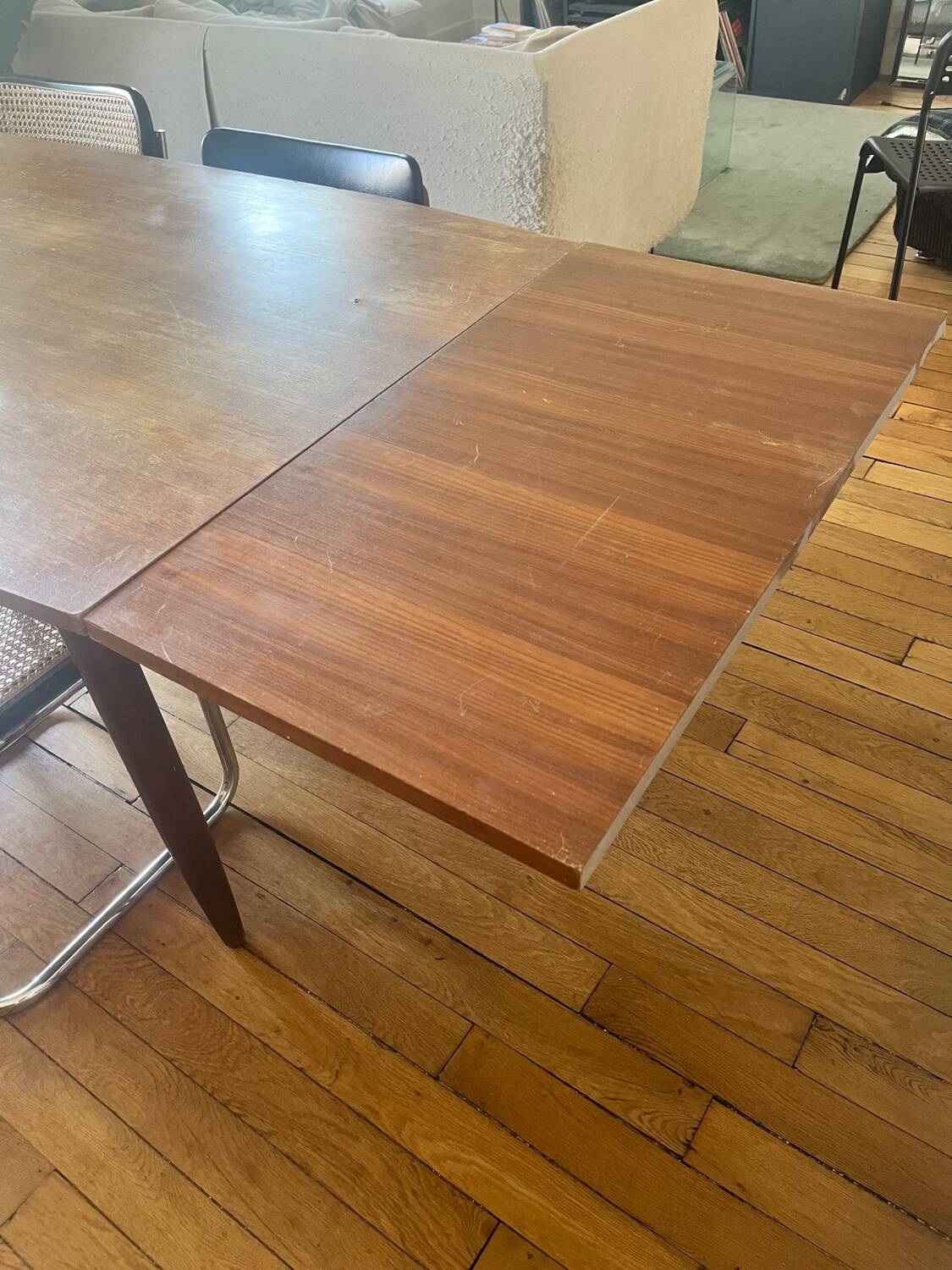 Scandinavian extendable wooden table