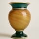 Ancien vase en cristal soufflé marbré