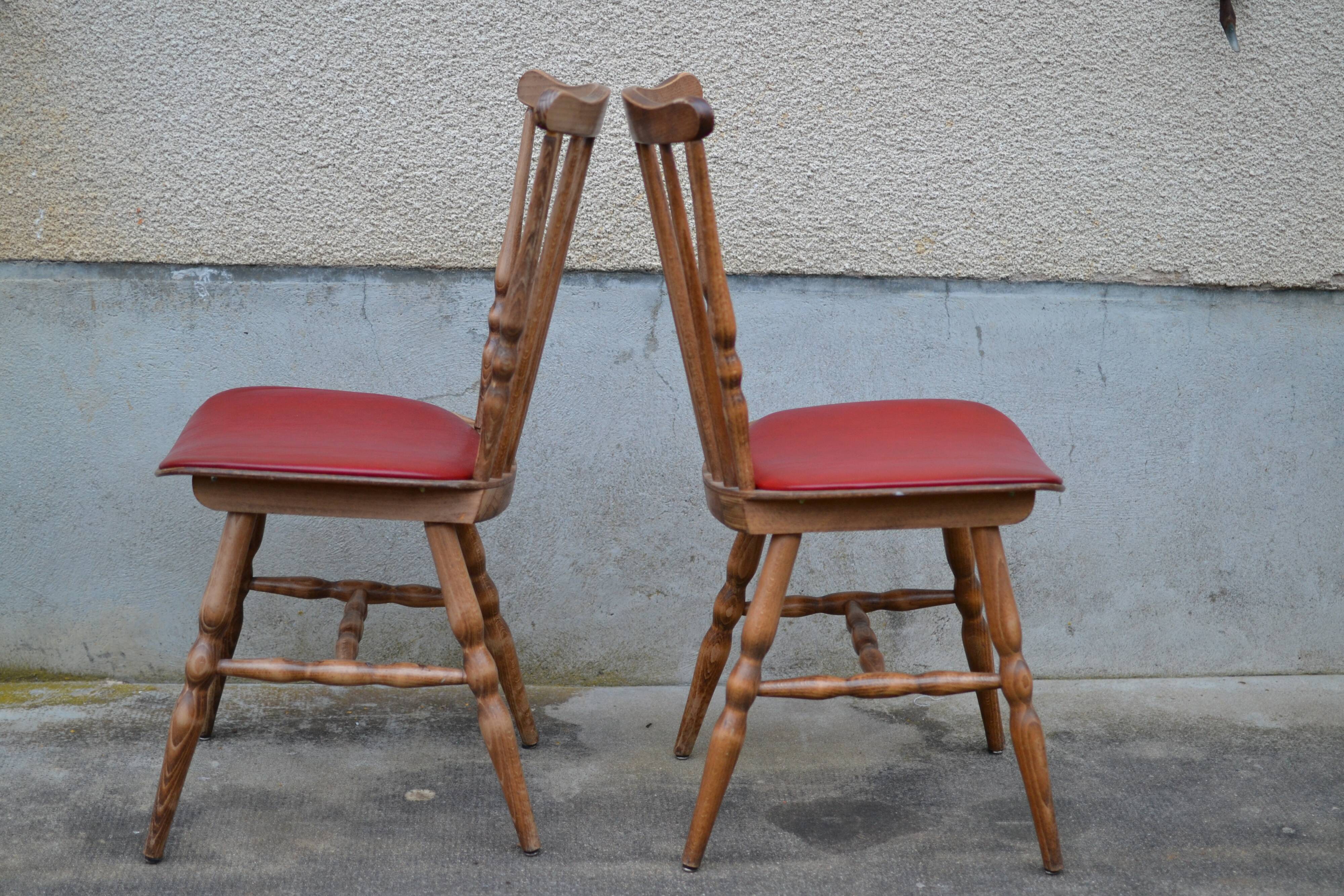 2 chairs Baumann sitting fabrics coated