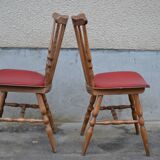 2 chairs Baumann sitting fabrics coated