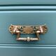 Old grey green high chest of drawers H160
