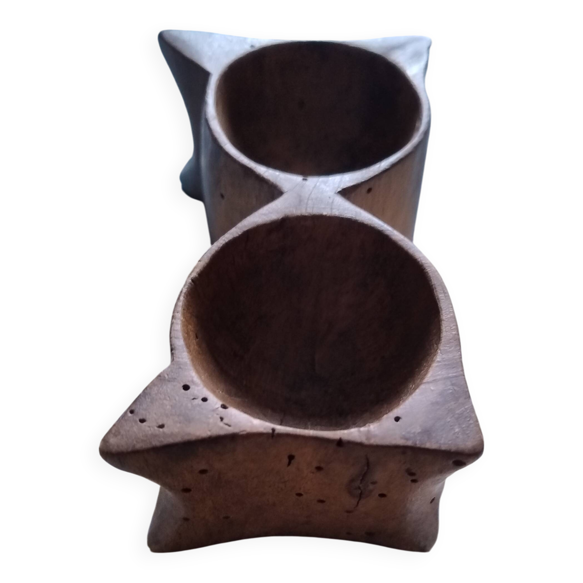 Salt and pepper shakers in wood