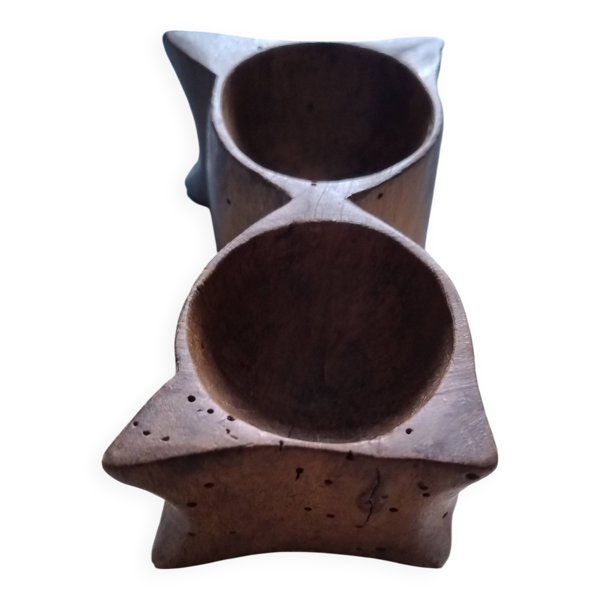 Salière et poivrier en bois