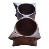 Salière et poivrier en bois