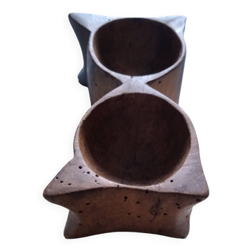 Salière et poivrier en bois
