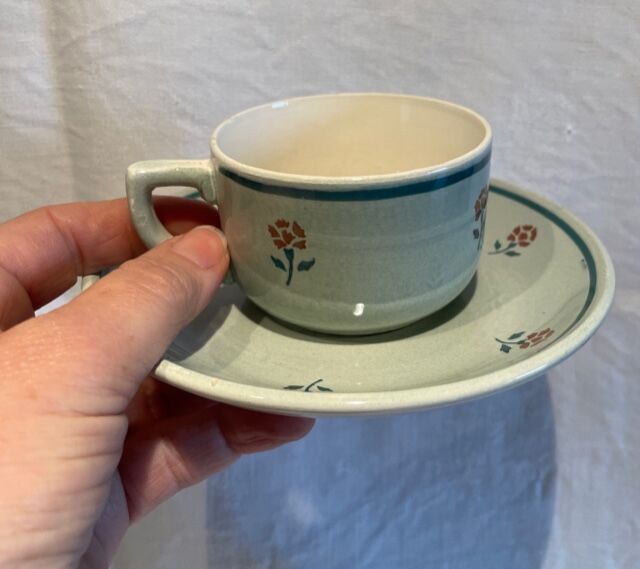 Coffee cups, new earthenware factory of Givors, old
