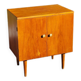 Vintage golden oak sideboard with conical legs from the 1950s