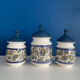 Pot a épices rangement bleu vintage