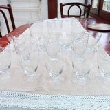 Set of 15 old glasses from the 40s