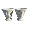 Pair of reconstructed stone vases from the 1960s grandon fréres