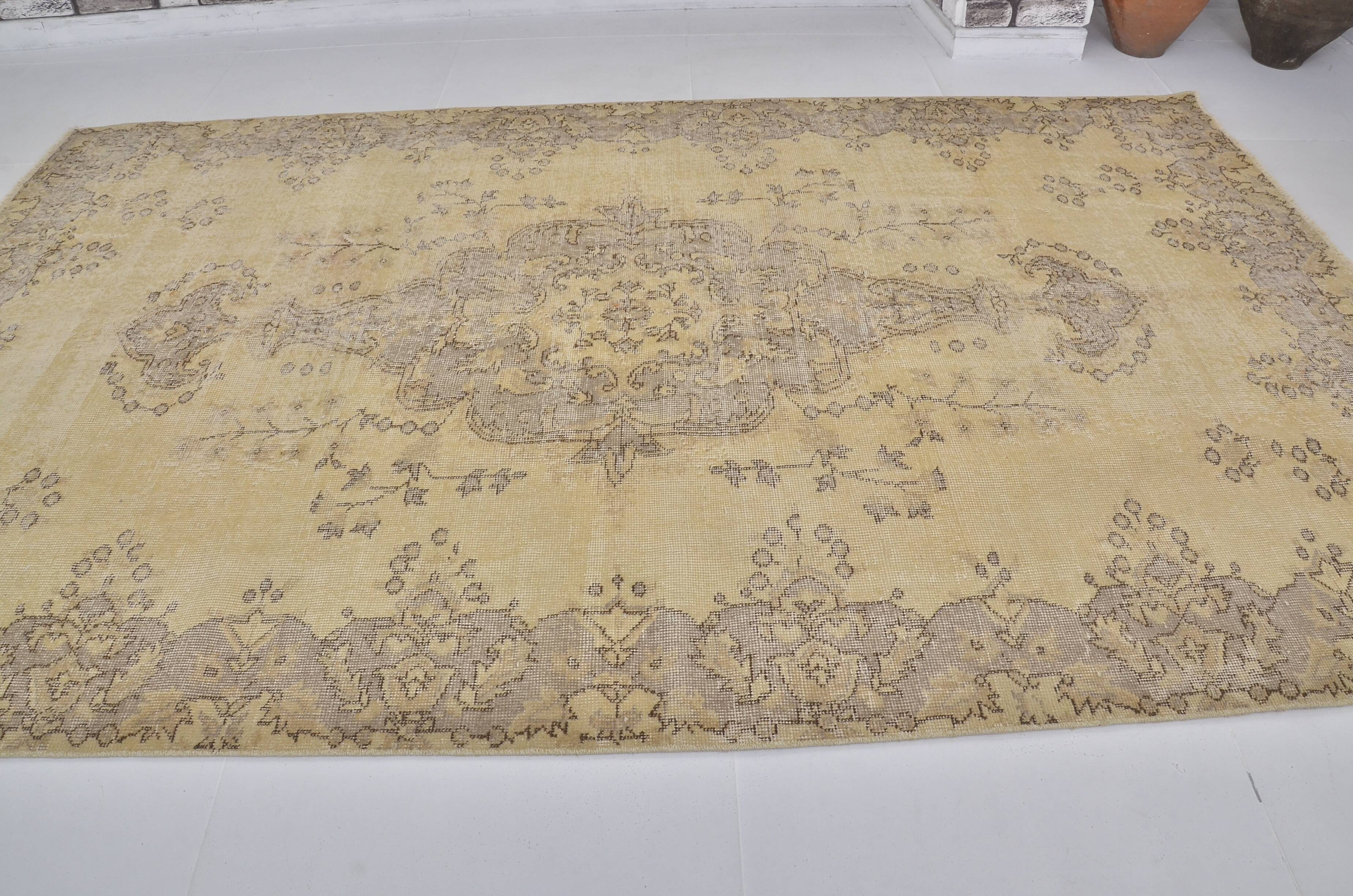 Vintage Oushak Beige Rug sku 2251