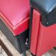 Vintage Sofa Bench in red and black skaï