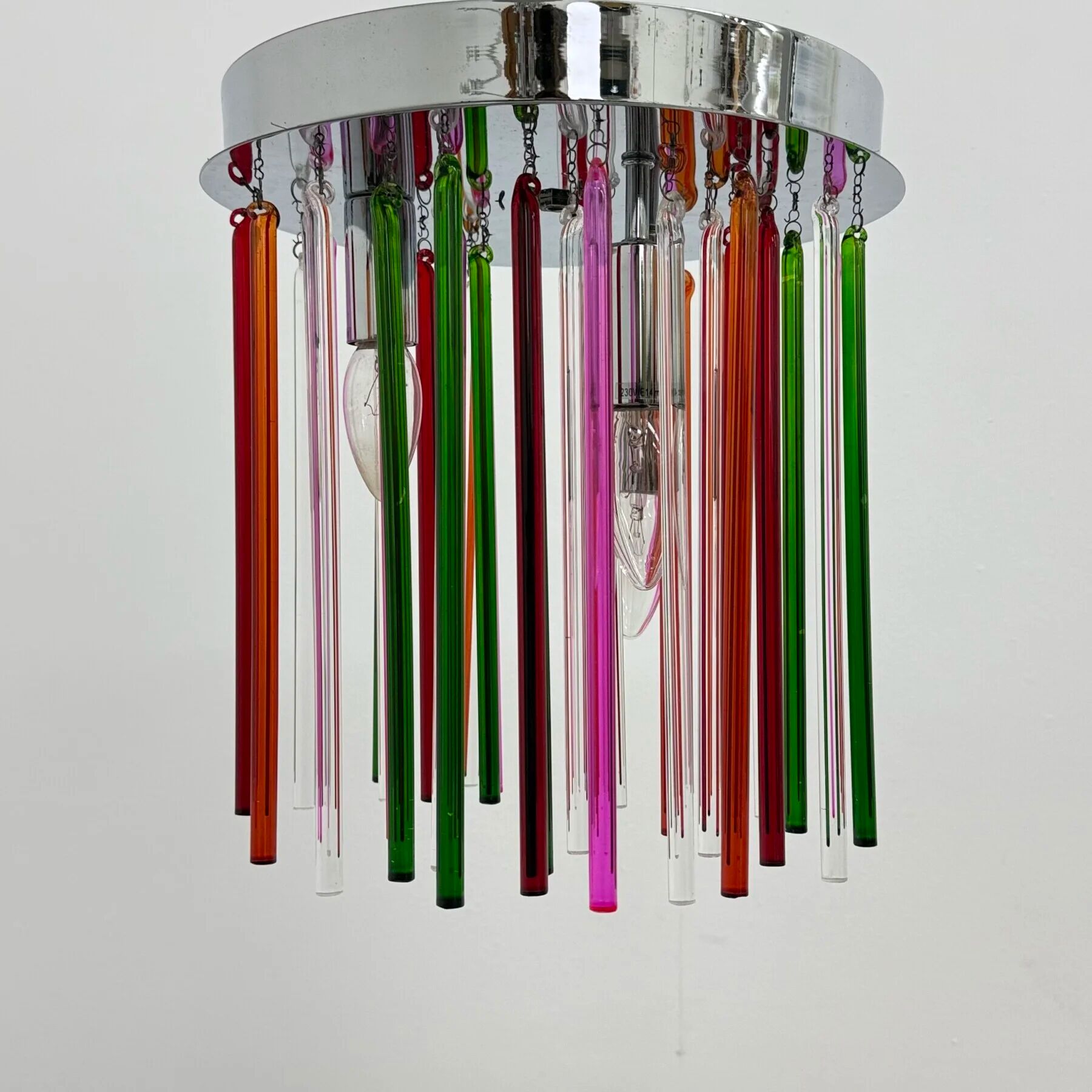 Mid-century design glass ceiling lamp, 1970s