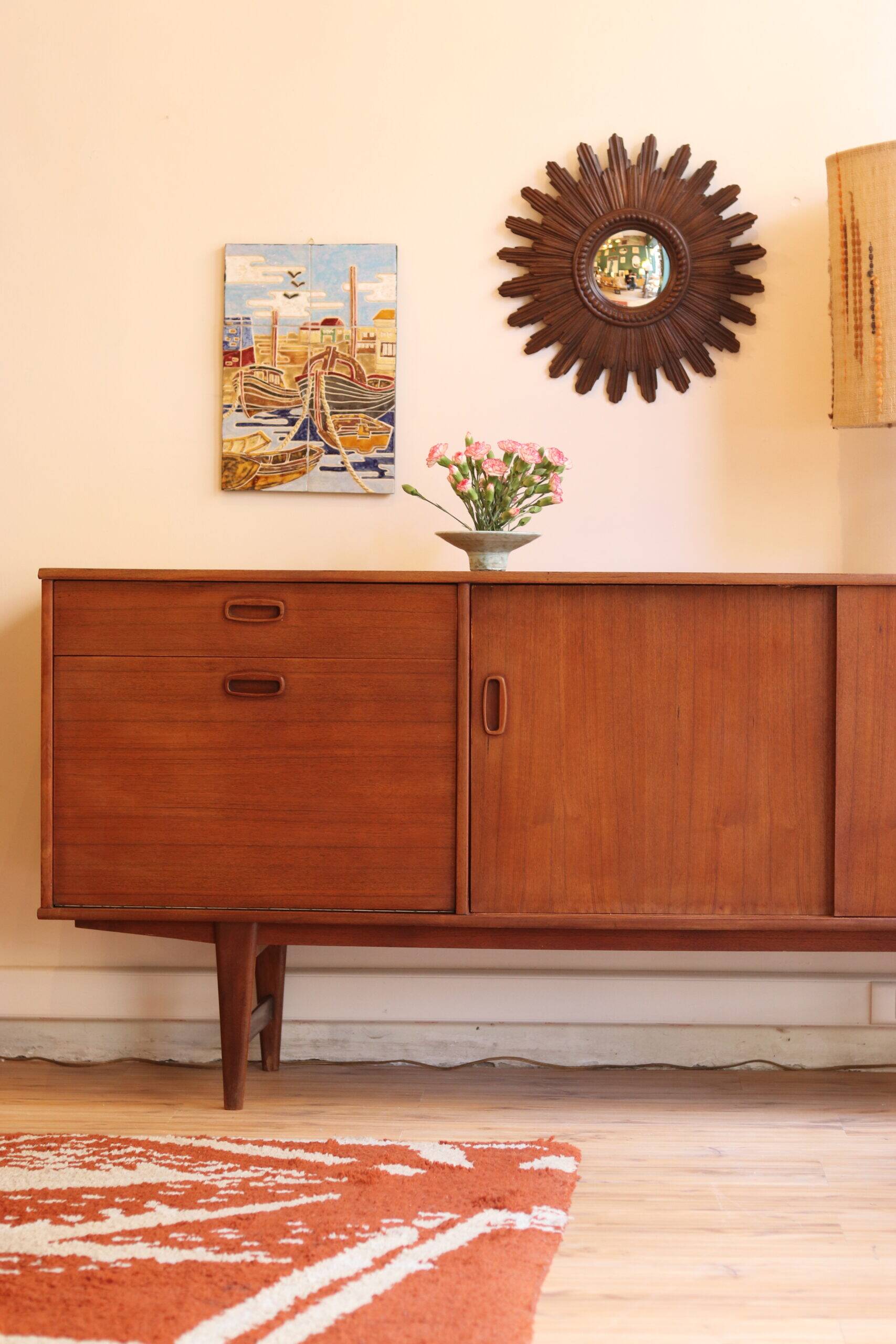 Scandinavian teak enfilade from the 1960s.