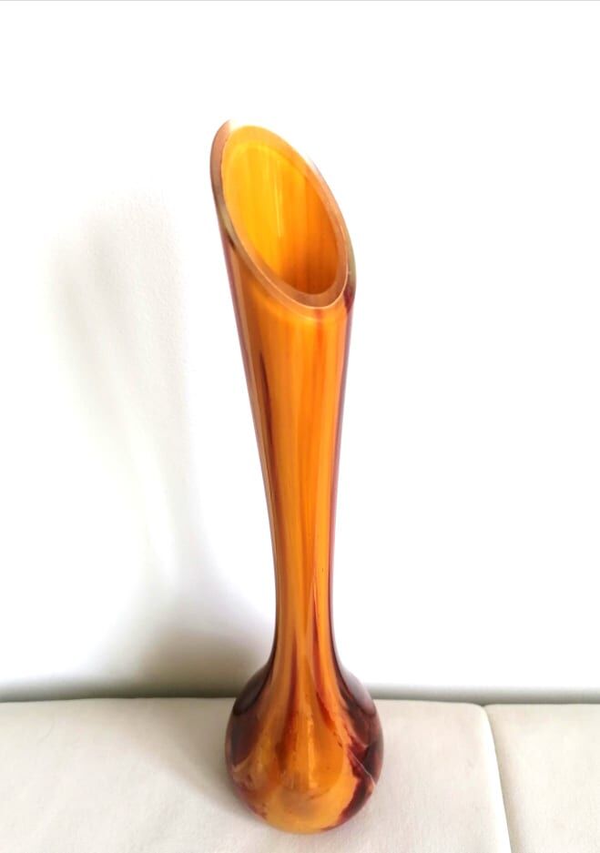 Vase verre marbré La Rochère, 1970 Selency