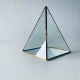 Brass and glass pyramid