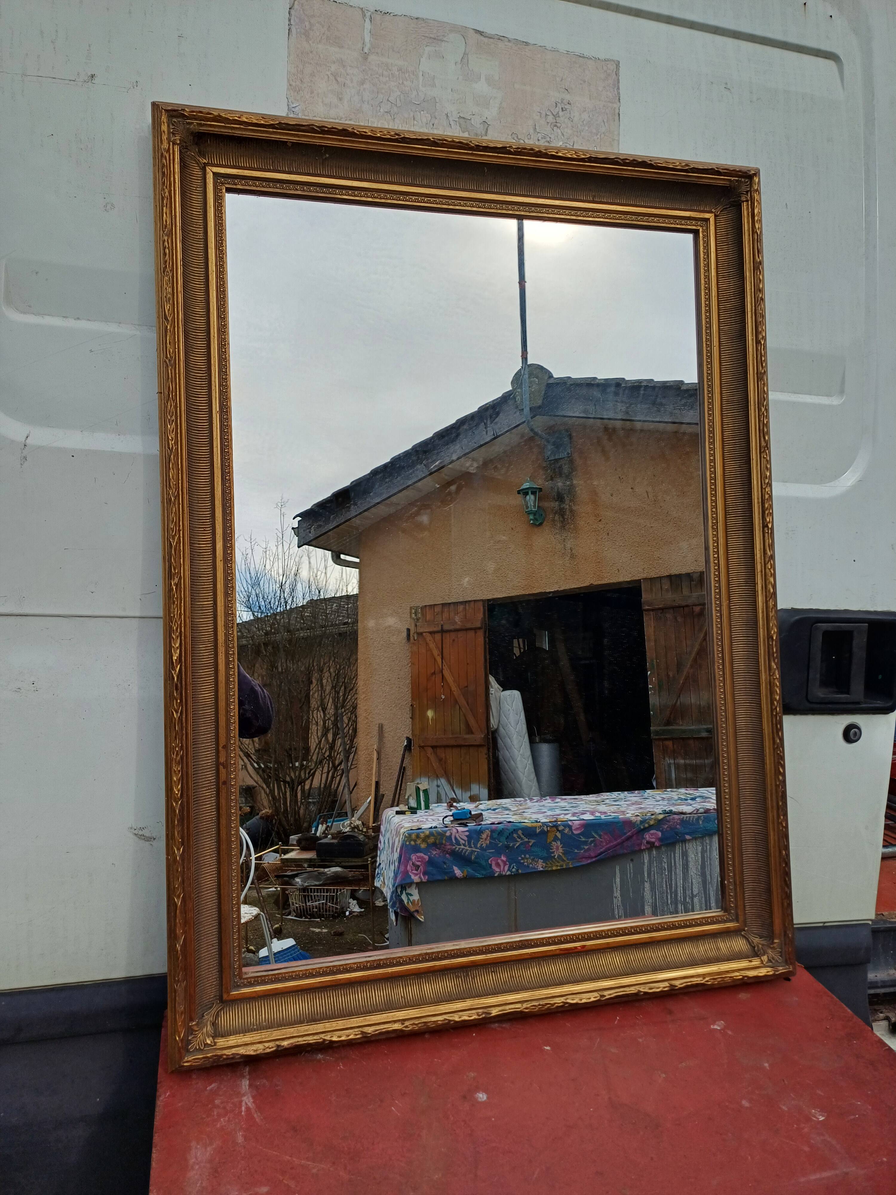 Wood and Gilded Stuk Mirror, early 20th century