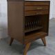 Unique 1960s bedside table with 15 complete games, compass legs, 1960s