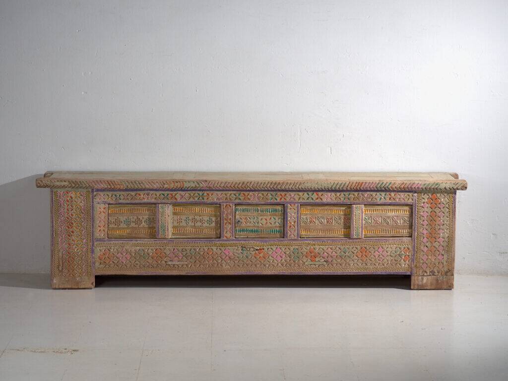 Antique buffet painted in pine wood – Xinjiang, circa 1930