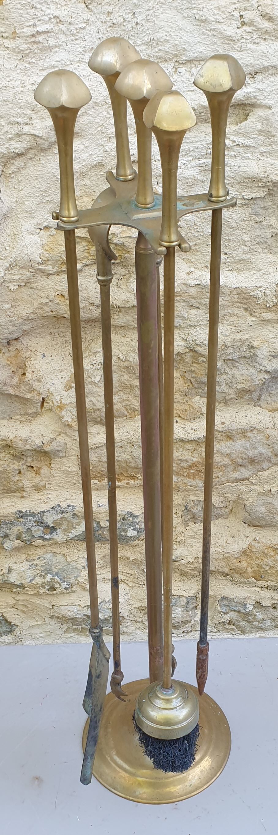 Brass fireplace servant
