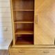 Vintage oak grand buffet Mid-Century Scandinavian with tapered legs from the 50s/70s.