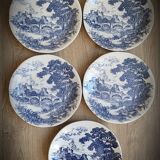 Set 5 flat plates Gien BP