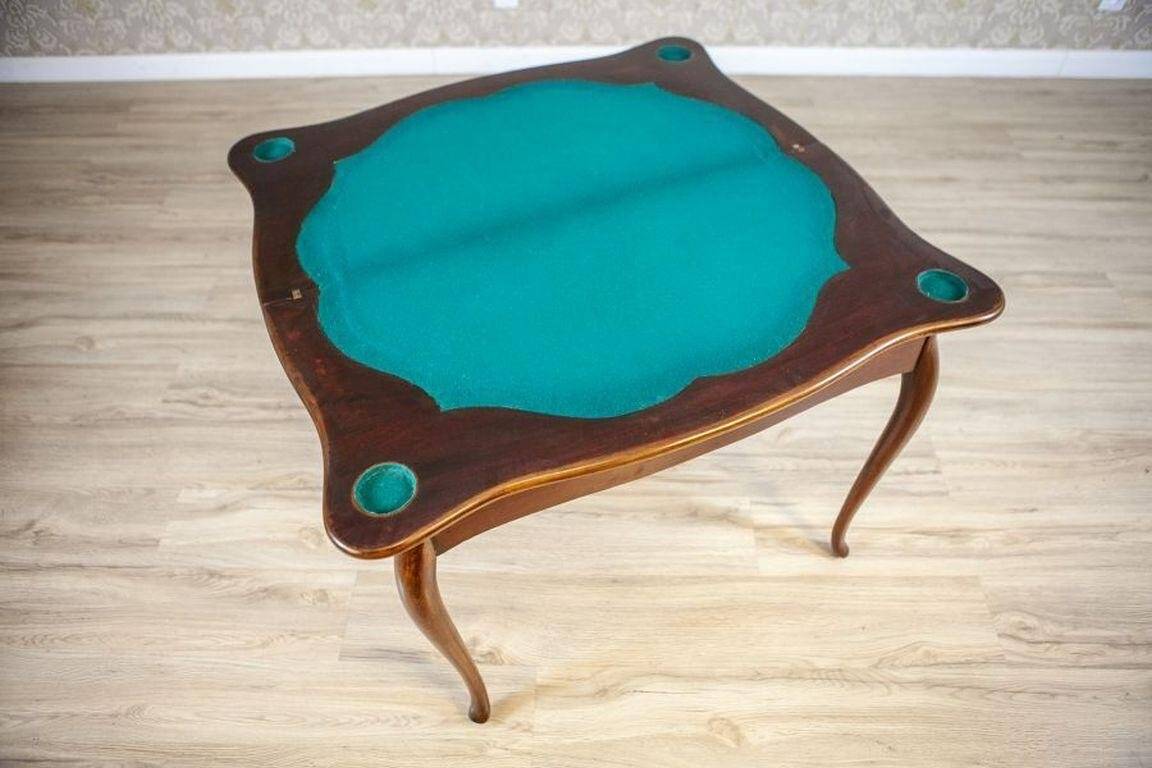 19th-Century Mahogany Wood & Veneer Console Table, 1890s