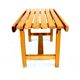 Minimalist pine bench, suede, 1970