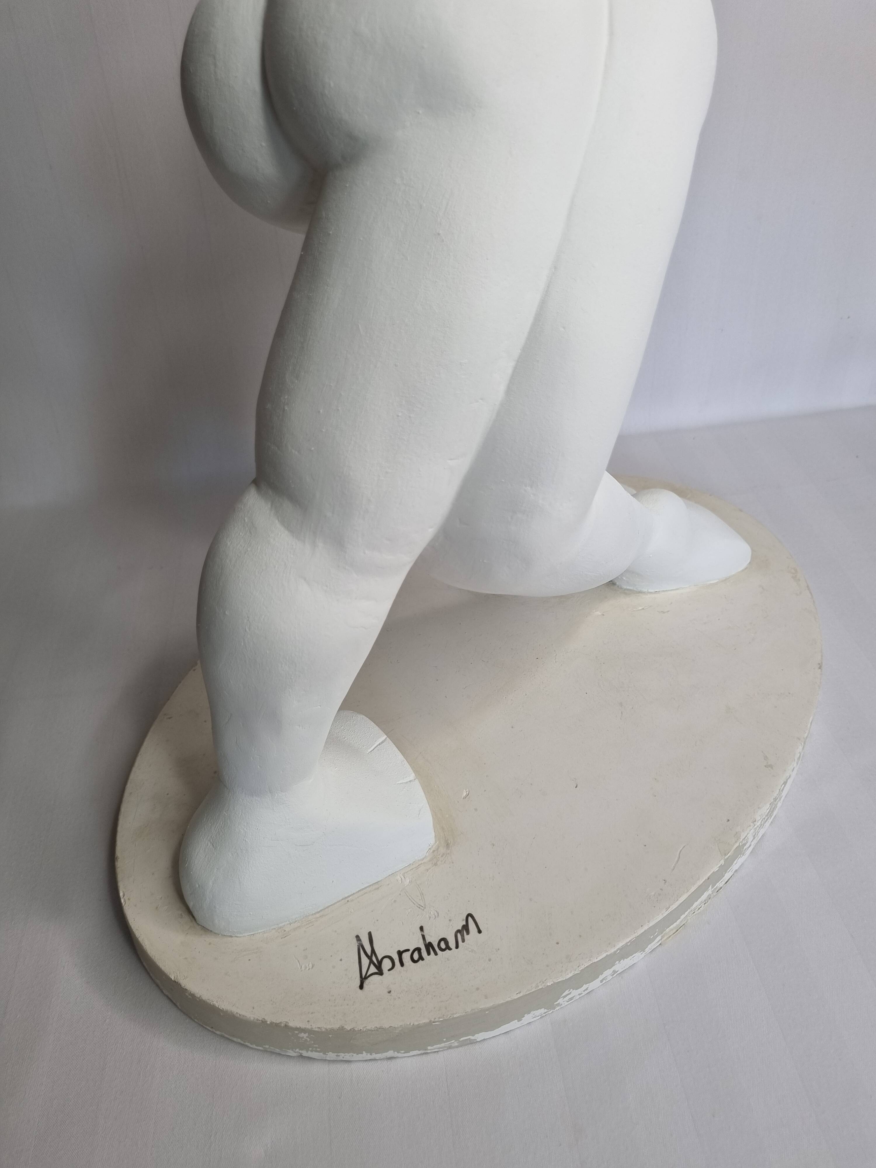 Original sculpture The Embrace signed Françoise Abraham patinated plaster 46 cm
