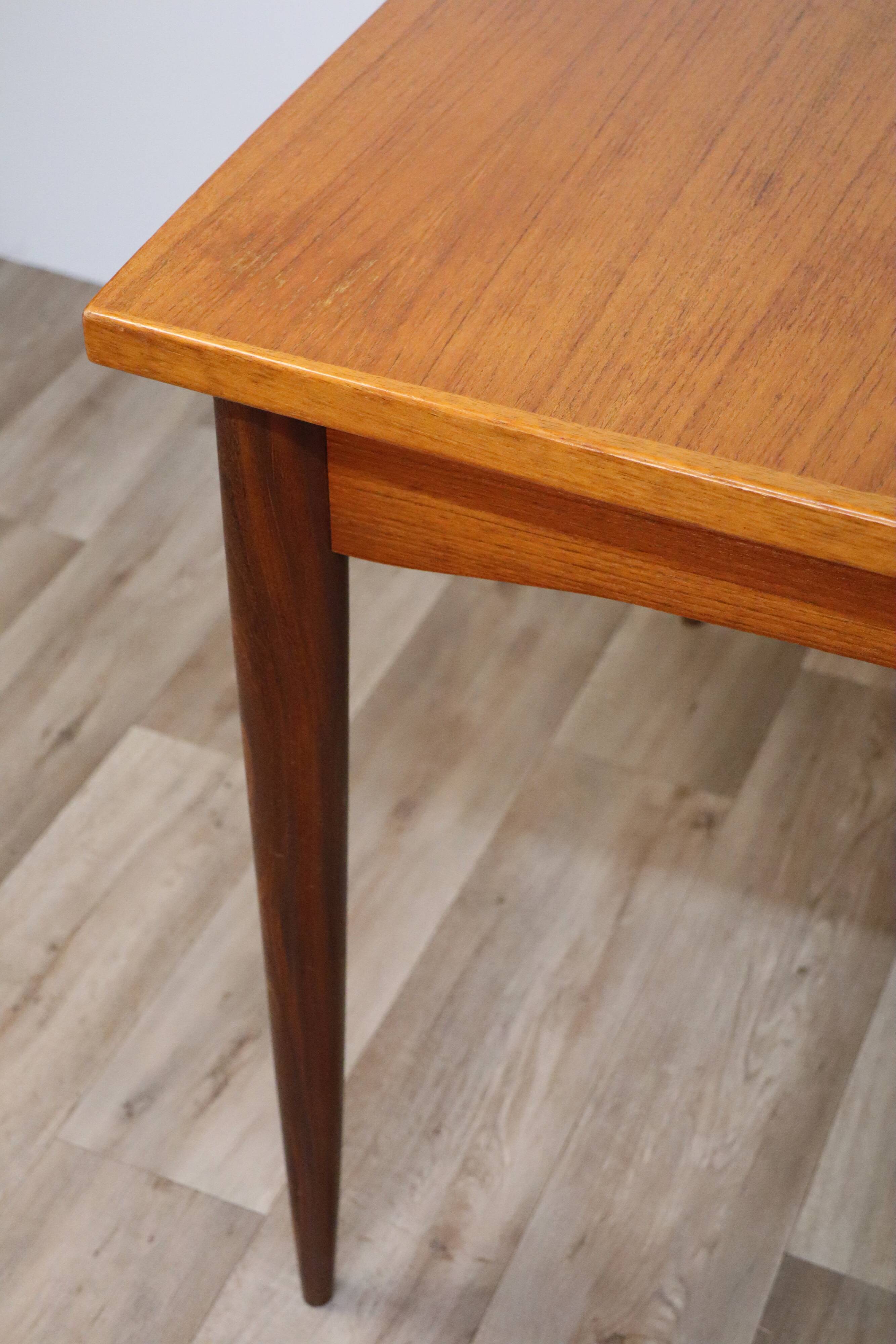 Scandinavian extendable teak dining table 1960