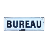 Large enamelled curved plate "BUREAU. 1910/1920s. French interior. Interior decoration. Vintage.