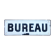 Large enamelled curved plate "BUREAU. 1910/1920s. French interior. Interior decoration. Vintage.