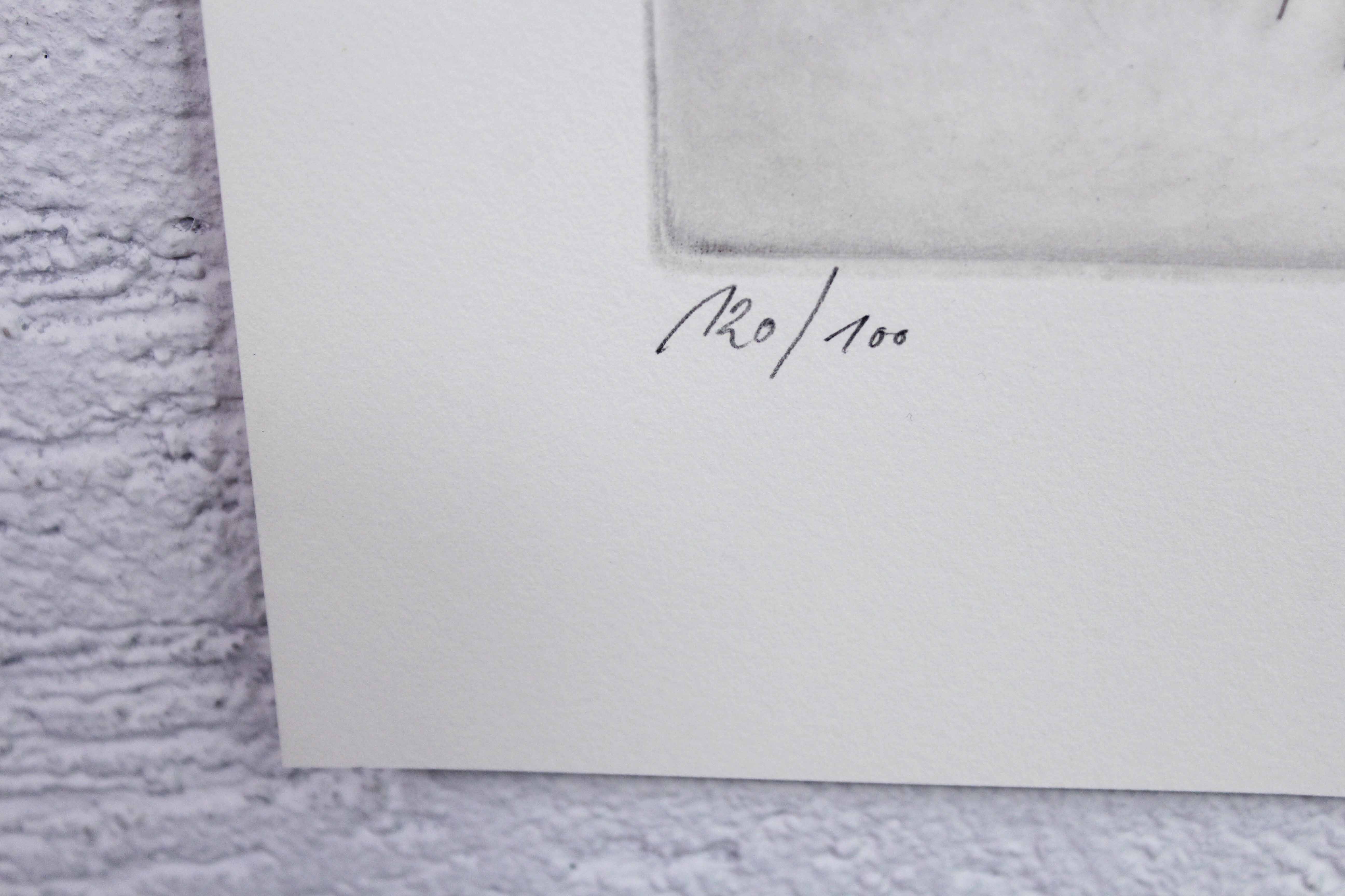 Engraving by Klotz Lenz entitled "sketch" 1972