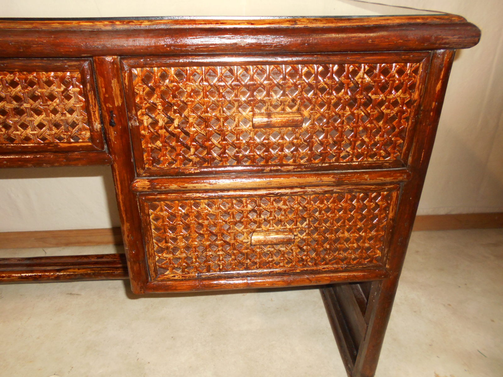 Rattan desk