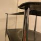Set of 6 vintage arper chrome leather chairs
