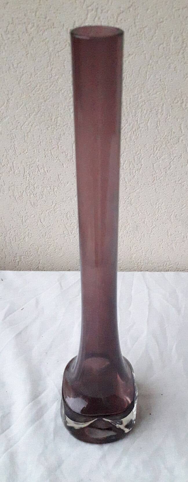 Purple glass bud vase