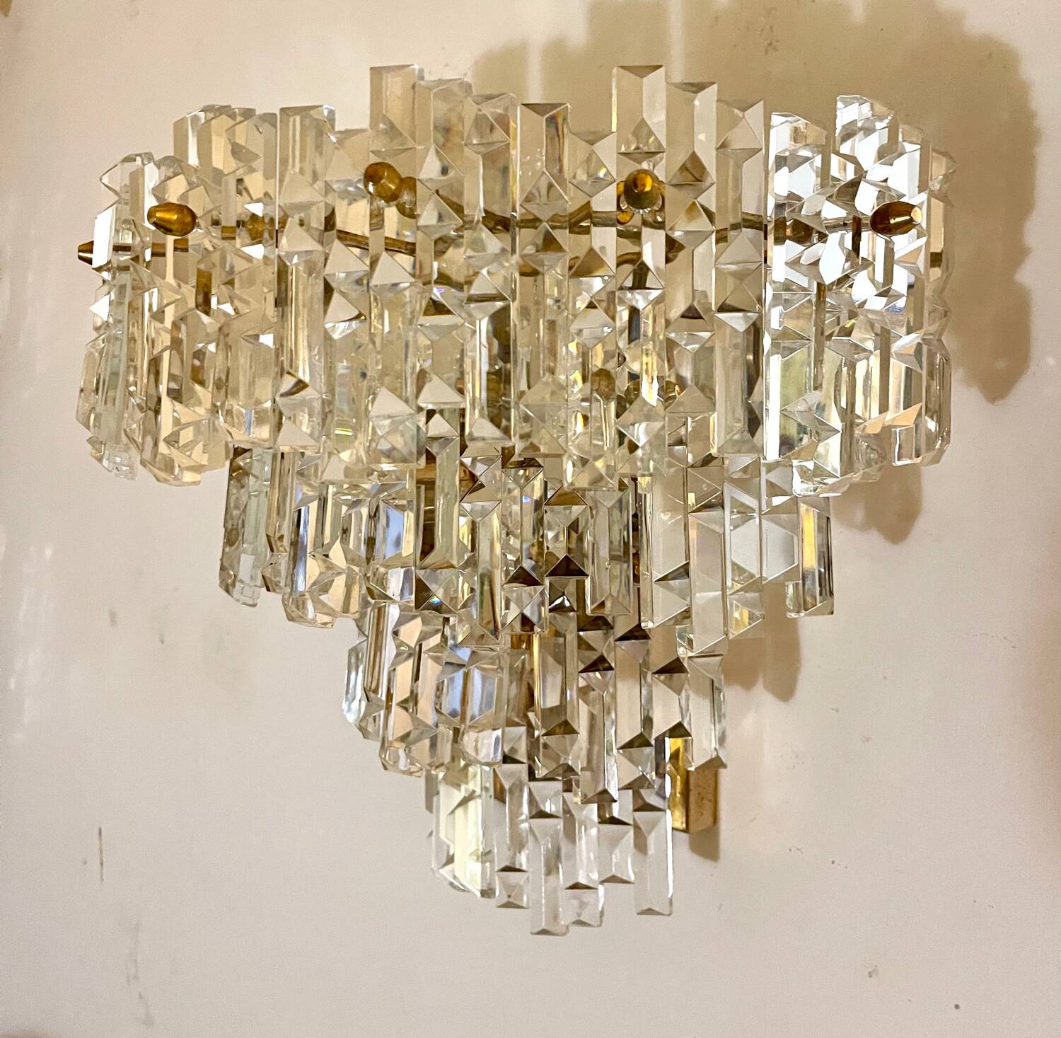 Pair of Kinkeldey 4-tier wall lights, 1970