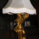lampe ange plâtre doré