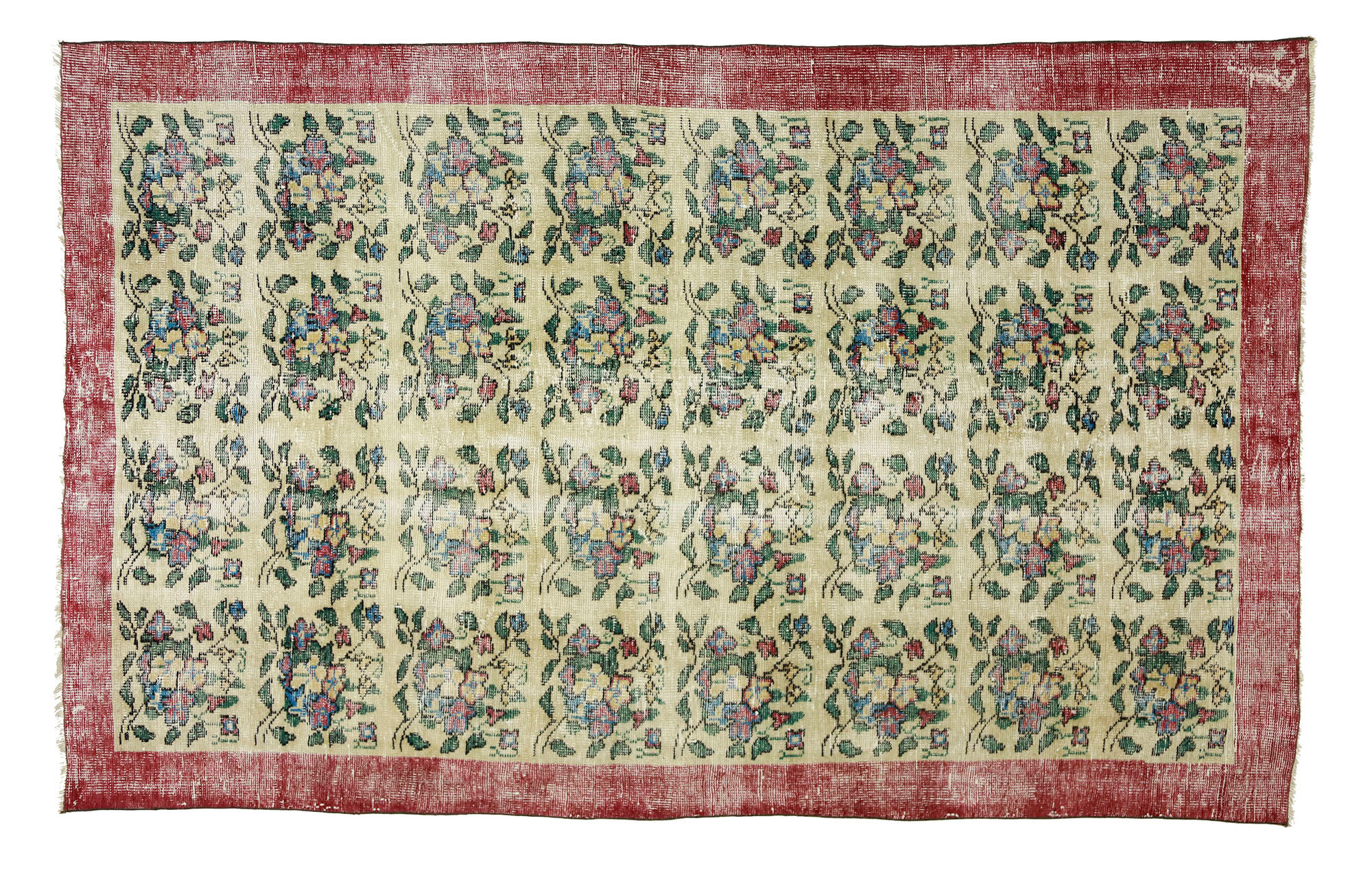 Anatolian handmade vintage rug 266 cm x 167 cm