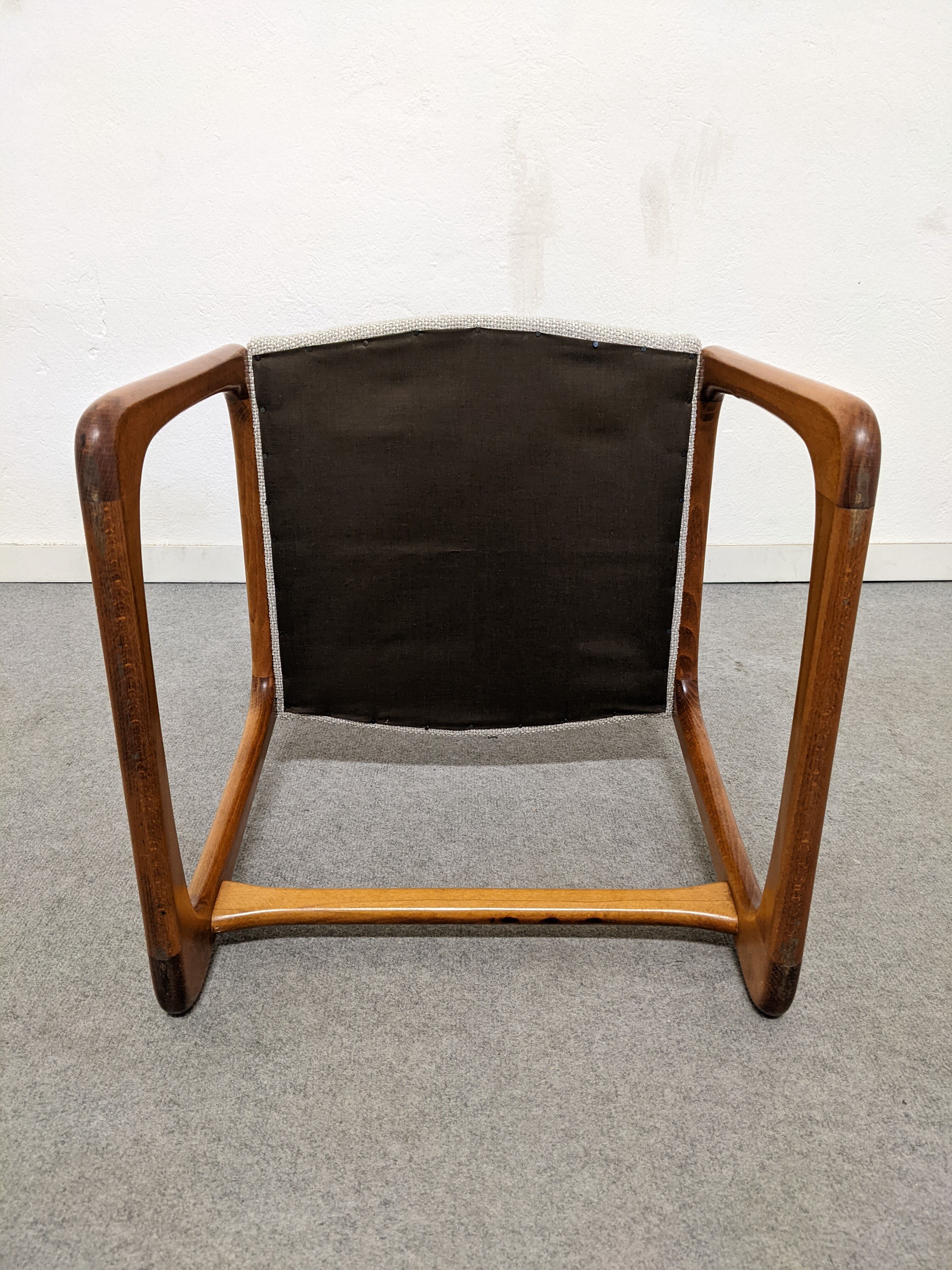 Série de 4 chaises traineau Baumann des années 60/70