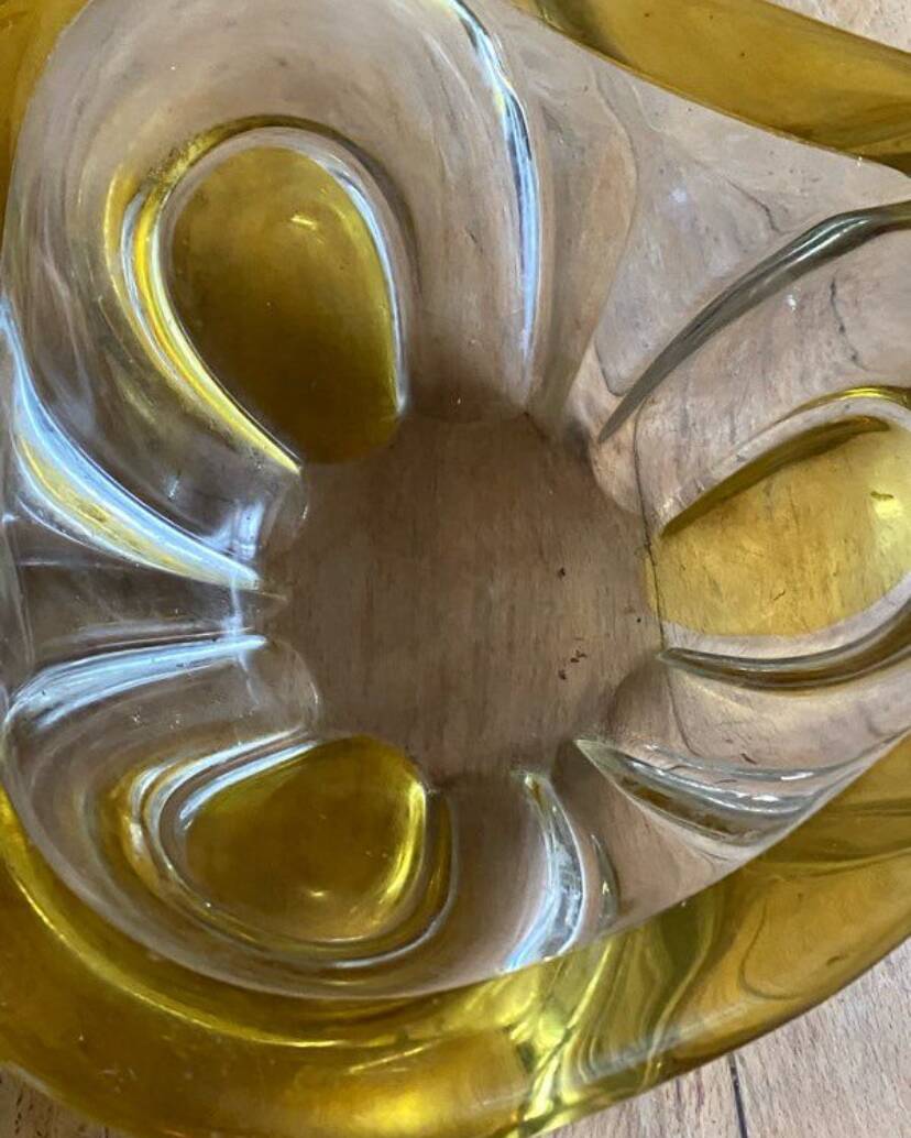 Vintage Murano glass fruit bowl from the 60s