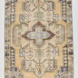 Yellow & Brown Oriental Vintage Rug, 125x230Cm