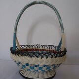 Fruit basket scoubidous 70's