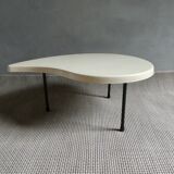 Table basse tripode, forme goutte d'eau, années 60