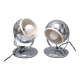 Pair of chrome ball lamps from the 1960s.